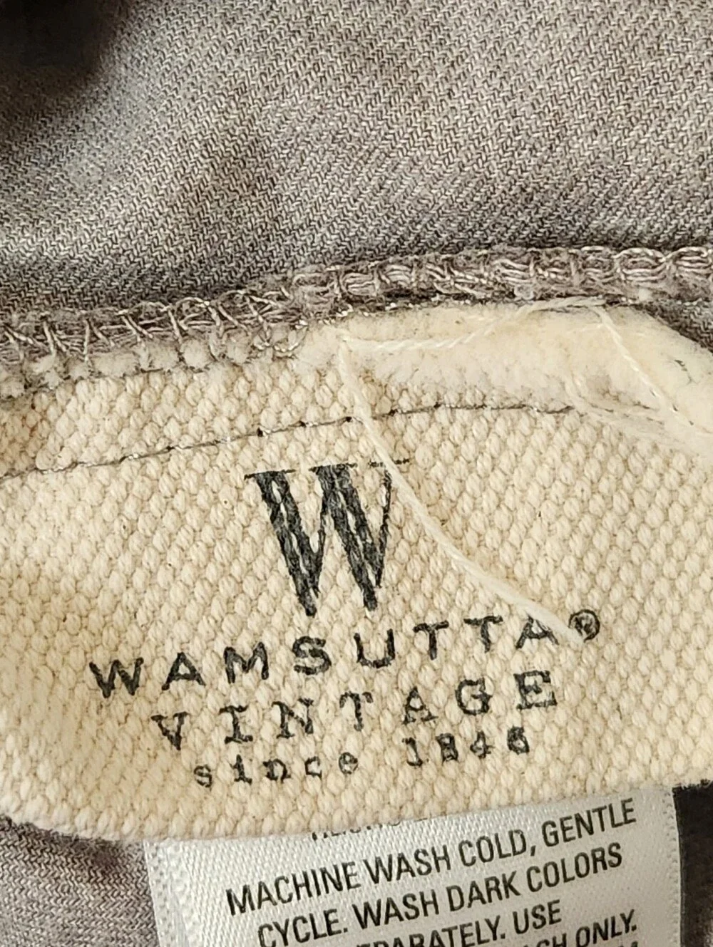 WAMSUTTA Duvet Cover Queen Gray Cotton Cashmere Home Bedding Reversible